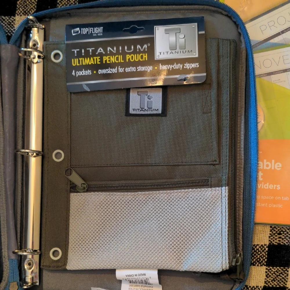 Five Star Yellow Notebook and Black Folder Set
